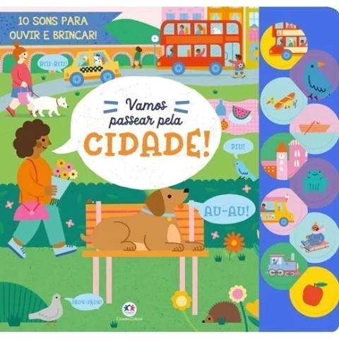 Livro sonoro (10 botões): Vamos passear pela cidade!