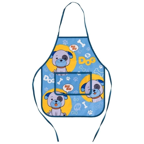 AVENTAL CACHORRO 48X38,5CM AVENTAL INFANTIL IMPERMEÁVEL