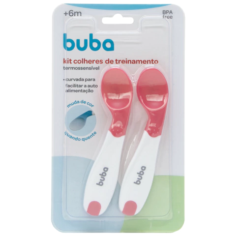 KIT 2 COLHERES DE TREINAMENTO TERMOSSENSÍVEIS BUBA ROSA