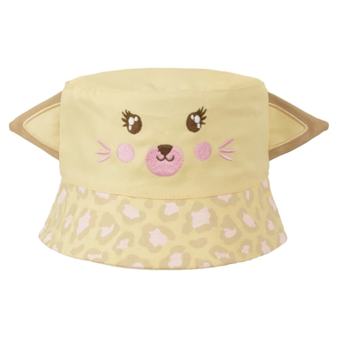 CHAPÉU BUCKET LÚDICO 2-4 ANOS PIMPOLHO AMARELO/ONÇA