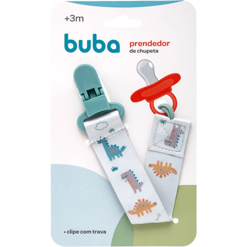 PRENDEDOR DE CHUPETA BUBA MAGIC DINO