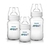 KIT 3 MAMADEIRAS AVENT 125ML, 260ML E 330ML ANTI-COLIC CLÁSSICA TRANSPARENTE