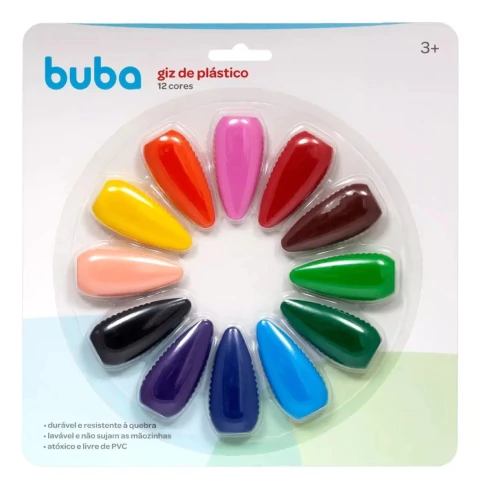 GIZ DE PLÁSTICO 12 CORES BUBA