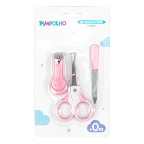 KIT HIGIENE 3 PEÇAS PIMPOLHO ROSA