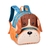MOCHILA INFANTIL CACHORRO AZUL/LARANJA COSTAS