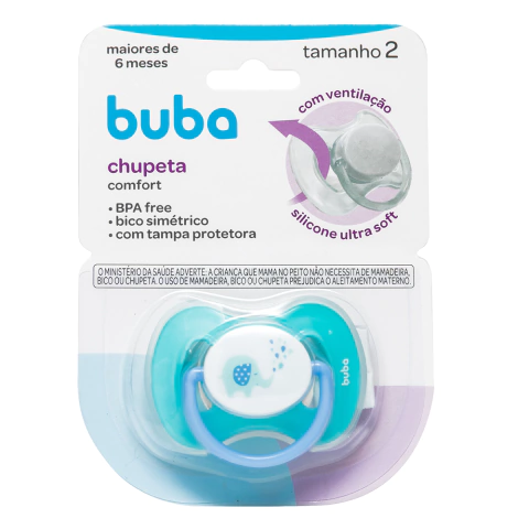 CHUPETA BUBA COMFORT TAM. 2 ELEFANTINHO AZUL