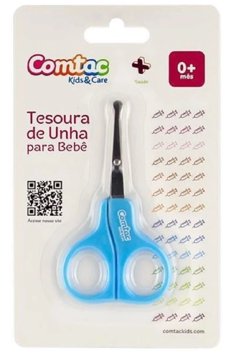 Tesoura de unha azul comtac tesourinha