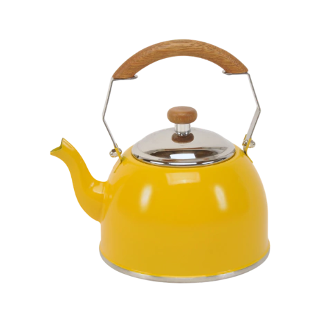 Pava Italia amarillo maíz - manija de madera. - comprar online