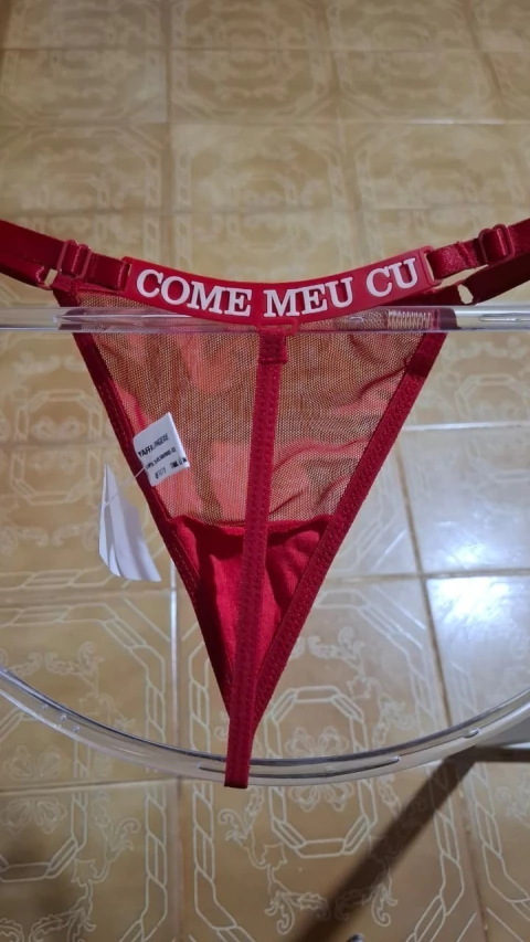 Calcinha Brilha no Escuro COME MEU CU