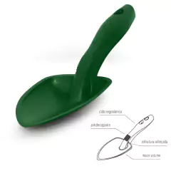 Pá Larga Plástica para Jardinagem Verde (275mm) NUTRIPLAN - Cultiv.me