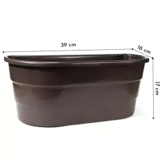 Vaso de Parede Duplo (39X16X17) Cor Tabaco RIQUEPLÁS - loja online