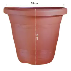 Vaso Milano sem Prato (G-35x30) Cor Cerâmica RIQUEPLÁS - loja online