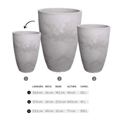 Imagem do Vaso Liso Cônico 30 (20L) Cor Preto Ardosia JAPI