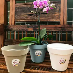 Vaso Redondo Bari ECO (15X13) Cor Tabaco OKLA - comprar online