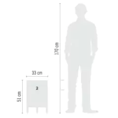 Imagem do Vaso Cilíndrico Decore 34 (28L) Cimento Queimado JAPI