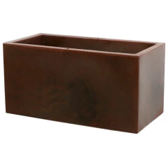 Vaso Floreira Cubo (40x20) Cor Rusty VASART