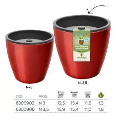 Vaso Elegance Autoirrigável 3,5 (1,8L) Vinho NUTRIPLAN na internet