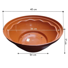 Vaso Cuia Rosa do Deserto (40X17X24) Cor Cerâmica RIQUEPLÁS - comprar online