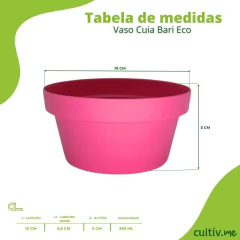 Vaso Cuia Bari Eco (10x5) Cor Rosa OKLA - comprar online