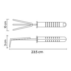 Ancinho/Rastelo (3 Dentes) 235mm Cabo de Plástico PALISAD - comprar online