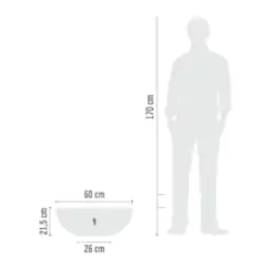 Vaso Bacia Línea 60 (47L) Cor Chumbo JAPI na internet