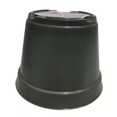 KIT C/6 Vaso Plantio P13 (900 ML) Verde Musgo INJEPLASTEC - loja online