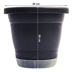 Vaso Milano Prato Anti-Dengue (G-35x30) Preto RIQUEPLÁS - comprar online