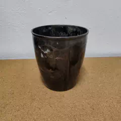 Vaso Redondo Stone (150mm) Café Marmorizado INJEPLASTEC