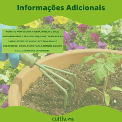 Ancinho em Aço para Jardinagem Verde TOP GARDEN - loja online