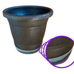 Vaso Milano Prato Anti-Dengue (P-20,5x18,5) Preto RIQUEPLÁS - loja online