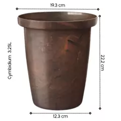 Cachepô Elegance Cônico Cymbidium (3,25L) Café NUTRIPLAN - comprar online