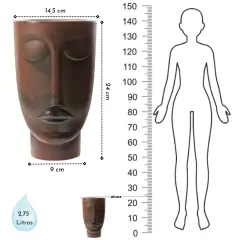 Vaso Face Homem 24 (2,75L) Cor Cobre NUTRIPLAN - loja online