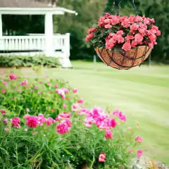 Vaso Suspenso em Fibra de Coco (30X14) TOP GARDEN