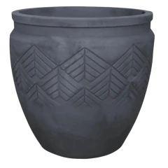 Vaso Tribo Cilíndrico 55 (72L) Preto Ardosia JAPI