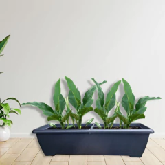 Imagem do Vaso Jardineira Siena (80x21) Cor Preta OKLA