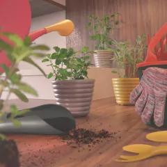 Kit para Jardinagem Cocoon Amarelo/Graf (4 Peças) TRAMONTINA