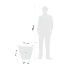 Vaso Elipse Rústico 40 (27L) Grafite JAPI - loja online