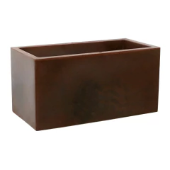 Vaso Floreira Cubo (40x20) Cor Rusty VASART na internet