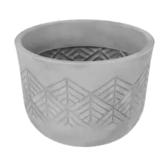 Vaso Tribo Redondo 42 (22L) Cor Cimento Queimado JAPI - comprar online