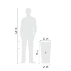 Vaso Europa Cônico 33 (37L) Cor Cimento JAPI