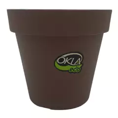 Vaso Redondo Bari ECO (15X13) Cor Tabaco OKLA