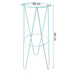Suporte de Chão Tripé 60X22 (Bitola 6 mm) Branco JC JARDIM - comprar online
