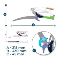 Serrote de Poda para Galhos com Lamina de 350mm PALISAD