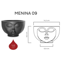 Vaso Face Menina 09 (1L) Preto NUTRIPLAN na internet