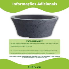 Vaso Harmony 55 (16L) Cor Preto Ardosia JAPI - loja online