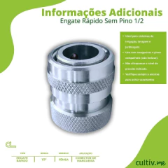Engate Rápido Sem Pino Alumínio (Rosca 1/2) GARDEN - comprar online