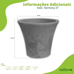 Vaso Harmony 37 (12L) Cor Cimento Queimado JAPI na internet