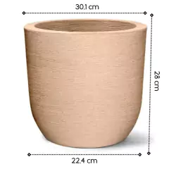 Vaso Grafiato Redondo 28 (14 L) Cor Areia NUTRIPLAN - comprar online