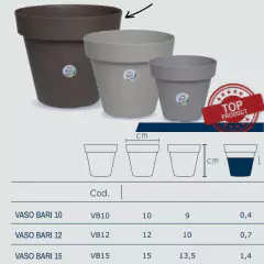 Vaso Redondo Bari ECO (15X13) Cor Tabaco OKLA na internet