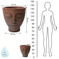 Vaso Face Mulher 34 (14,5L) Cor Cobre NUTRIPLAN - Cultiv.me